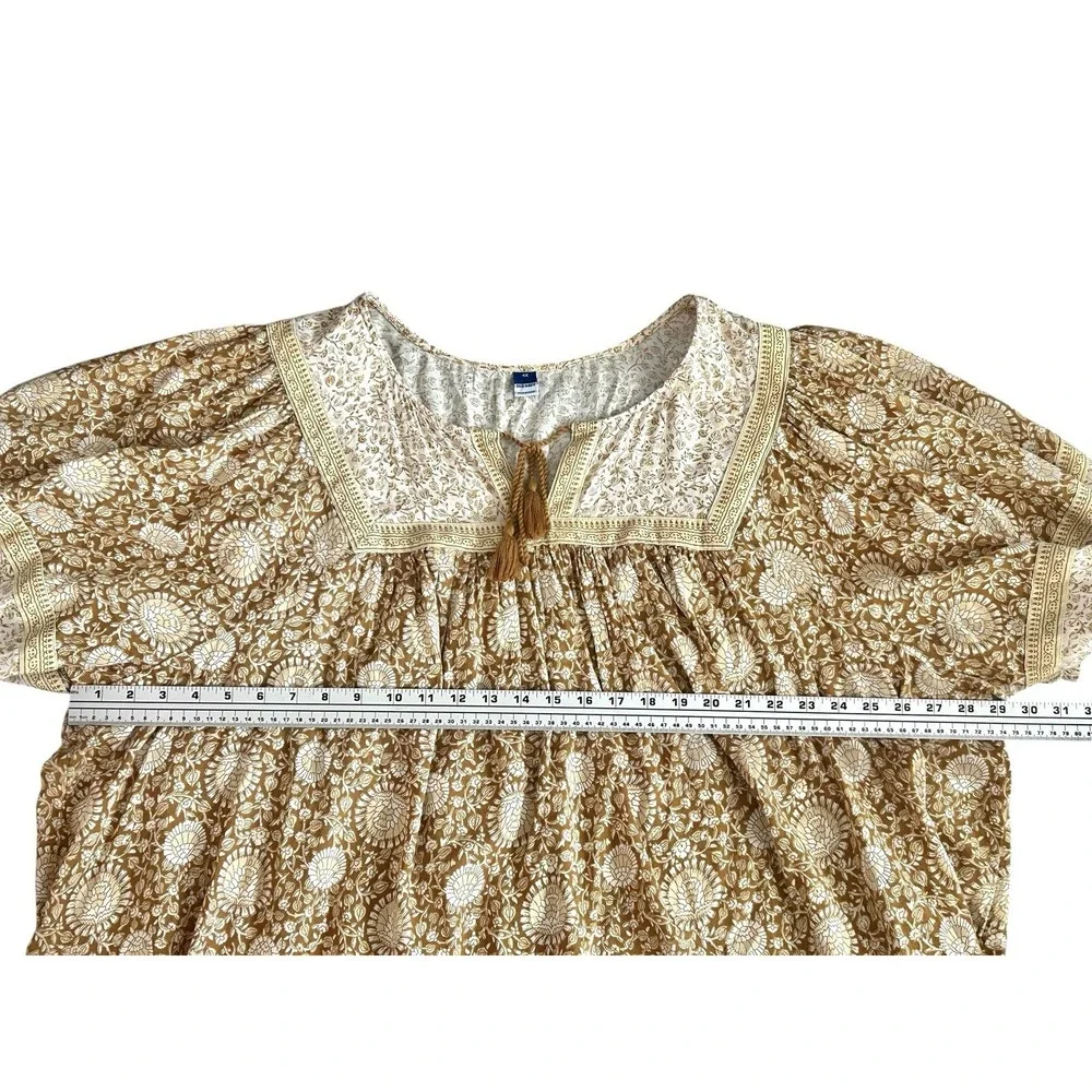 Old Navy‎ Elbow-Length Split-Neck Floral Poet Swing Blouse Plus 4X Boho Peasant